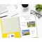 Better Office Products 2 Pocket Paper Folders Portfolio W/Prongs, Matte Texture, Letter Size, Yellow, 50PK 84240 - alternate 2